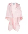 Prada Packable Silk Cape In Pink