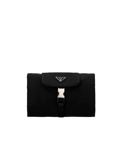 Prada Padded Clutch Bag In Black