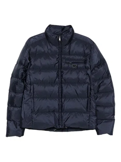 Prada Padded Coat In Blue
