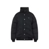 Prada Cotton Padded Jacket Stand-up Collar In Black