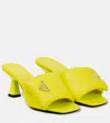 Prada Soft 65mm Nappa Leather Mules In Yellow