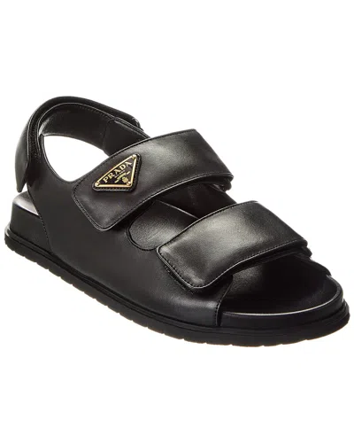 PRADA PRADA PADDED LEATHER SANDAL