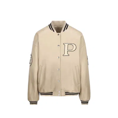 PRADA PADDED LEATHER VARSITY JACKET