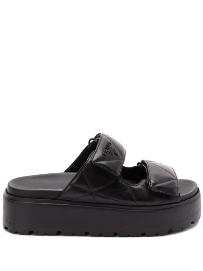 Prada Gepolsterte Trouseroletten In Black