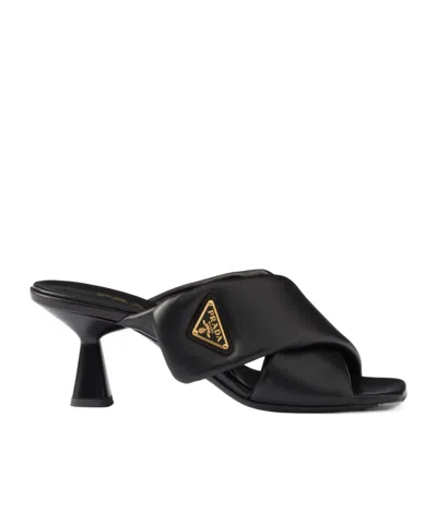 Prada Padded Nappa Leather Sandals