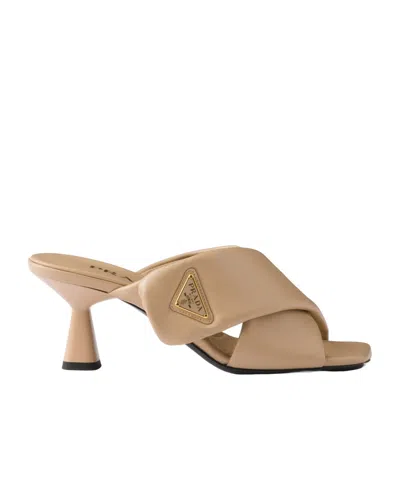 Prada Padded Nappa Leather Sandals