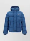 Prada Blue Re-nylon Logo Down Jacket