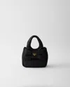 Prada Padded Re-nylon Mini-bag With Bow In Black