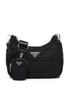 Prada Padded Re-nylon Shoulder Bag In Black