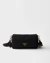 Prada Padded Re-nylon Shoulder Bag In Black