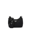 Prada Padded Re-nylon Shoulder Bag In Black