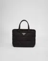 Prada Padded Re-nylon Tote Bag In Black