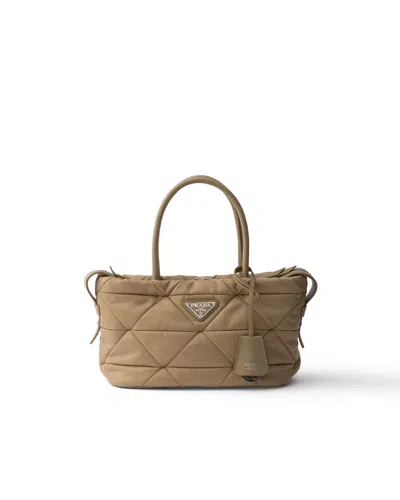 Prada Padded Re-nylon Medium Tote Bag In Orange