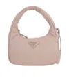 Prada Sac Soft En Cuir In Nude
