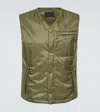 Prada Padded Vest In Green