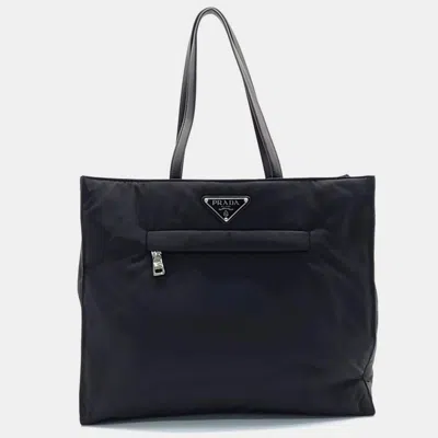 Pre-owned Prada Padding Nylon Tote Bag (1bg421) In Black