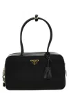 Prada Re-nylon And Leather Medium Top-handle Bag With Padlock