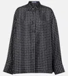 Prada Paisley Print Silk Shirt In Brown