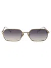 Prada Silver Triangle Logo Sunglasses In Neutral