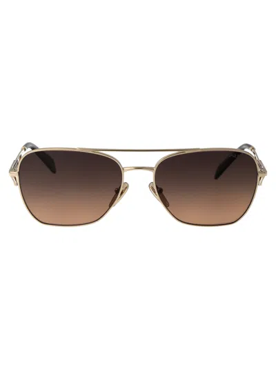 PRADA PRADA PALE GOLD METAL SUNGLASSES