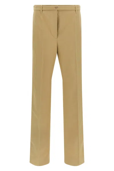 Prada Panama Old Cotton Pants In Green