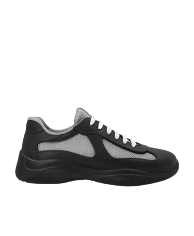 PRADA PRADA AMERICA'S CUP SOFT RUBBER AND BIKE FABRIC SNEAKERS