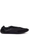Prada Collapse Sneaker Aus Re-nylon Und Wildleder In Black