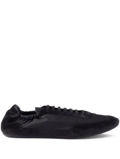 PRADA COLLAPSE RE-NYLON SUEDE SNEAKERS