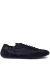 Prada Collapse Re-nylon And Suede Sneakers In Black