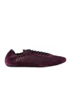 Prada Collapse Re-nylon And Suede Sneakers In Burgundy