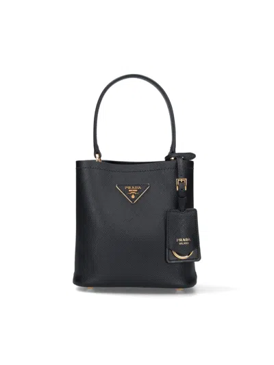 Prada "panier" Bucket Bag In Black