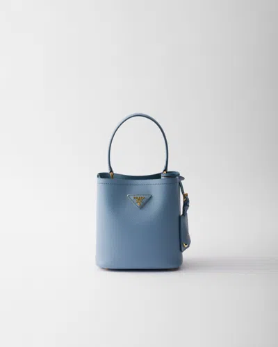 Prada Panier Saffiano Leather Mini-bag In Astral Blue