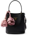 Prada Mini Saffiano Leather Panier Top-handle Bag In Black