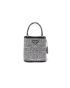Prada Small Panier Crystal-embellished Tote Bag In Metal