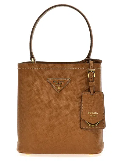 Prada Panier Small Hand Bags Brown