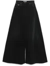 Prada Triangle Logo Wide-leg Jeans In Black