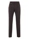 Prada Trousers With Belt Loops And Pleated Front In Animal Print