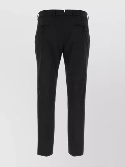 Prada Pant Polyester Stretch Belt Loops In Black