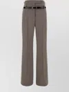 Prada Technical Wool Pants With Printed Belt