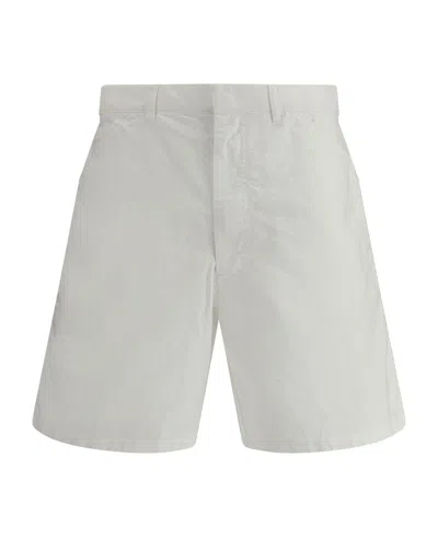 Prada Cotton Bermuda Shorts In White