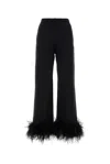 Prada Jogginghose Aus Baumwollfleece Mit Federbesatz In Black