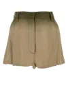Prada Belt-loop Shorts In Brown