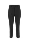Prada Melange Wool Trousers In Black