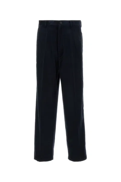 Prada Pantalone In Velluto A Coste Blu Notte  Uomo