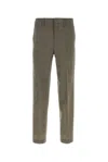 Prada Olive Flat Front Pants In Multi