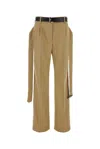 Prada Twill Cotton Pants In Brown