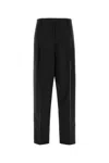 Prada Black Wool Blend Pant In Black