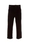 Prada Men Brown Velvet Denim Pant
