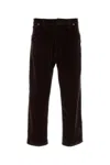 Prada Men Brown Velvet Denim Pant