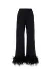 Prada Jogginghose Aus Baumwollfleece Mit Federbesatz In Black